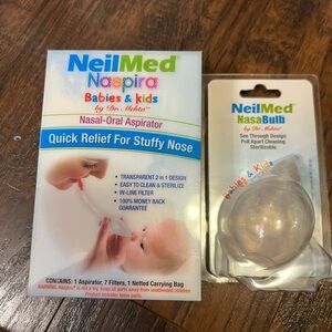 Set NeilNed Baby toddler Nasabulb & Naspira Nasal/Oral Aspirators suction device